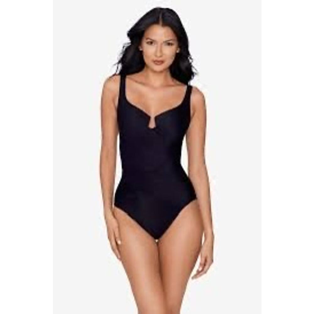 Miraclesuit Black Keyhole One-Piece Swimsuit